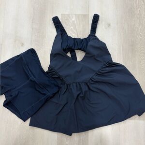 Free People Movement One Two Punch Set In Navy.